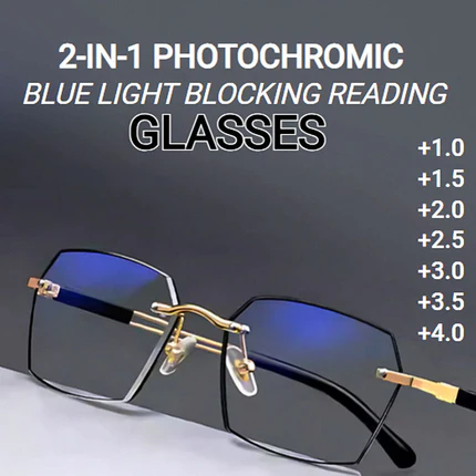 Sapphire-Hard, Anti-Blue Light Reading Glasses