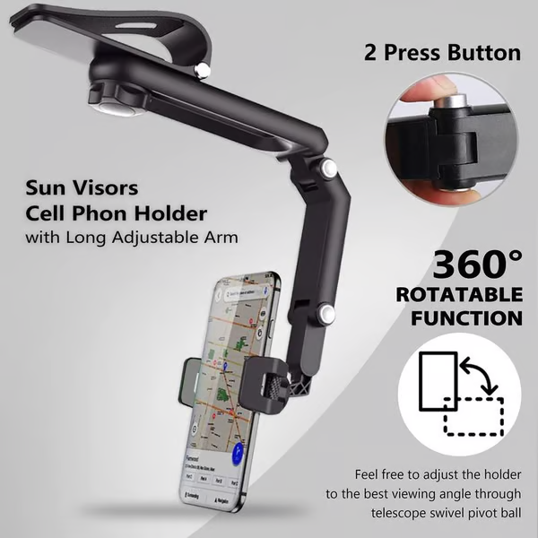 Rotatable & Retractable Car Phone Holder