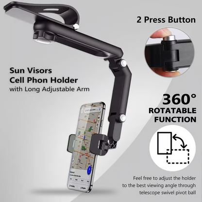 Rotatable & Retractable Car Phone Holder