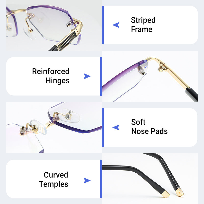 Sapphire-Hard, Anti-Blue Light Reading Glasses